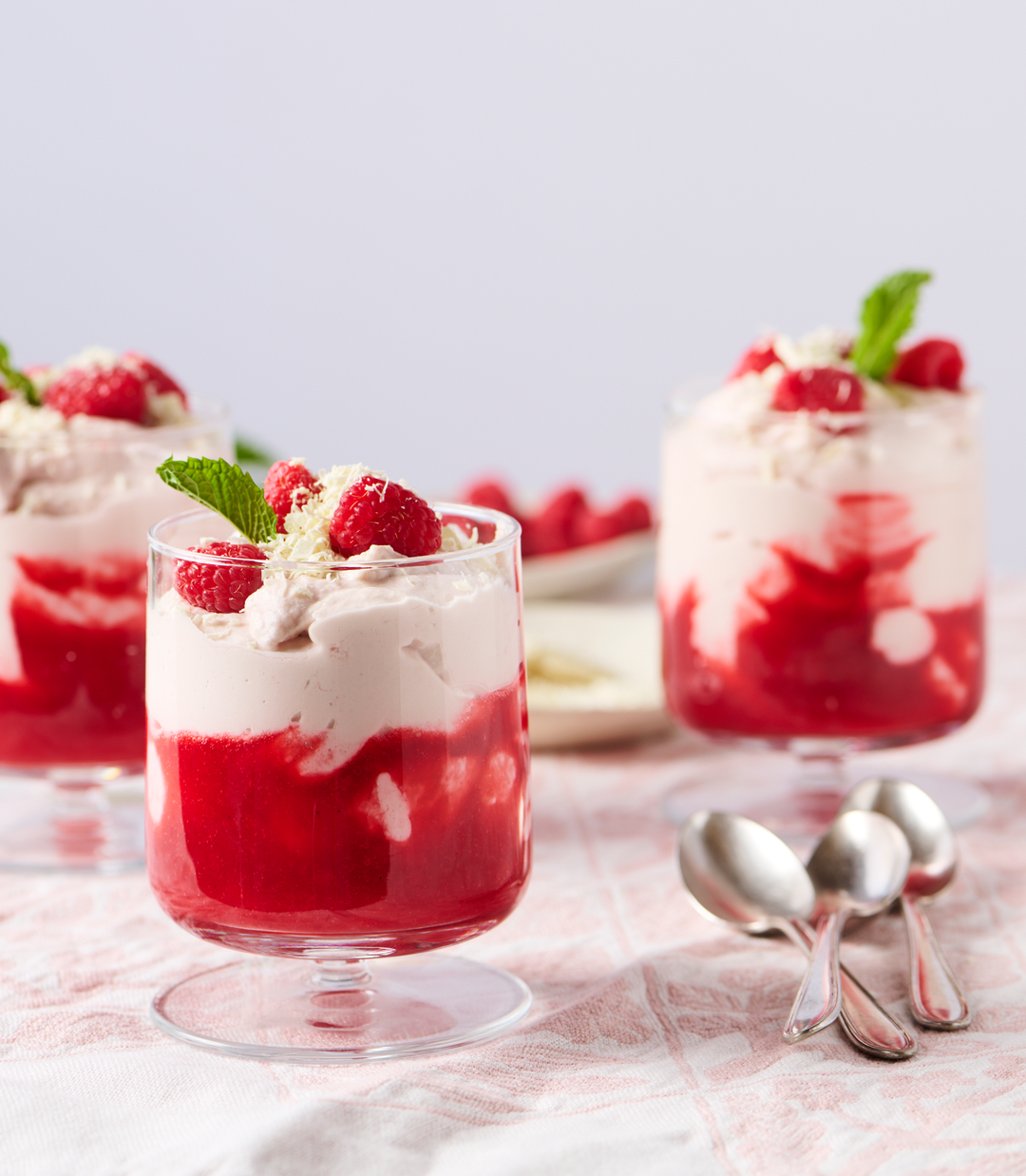 Easy White Chocolate & Raspberry Mousse