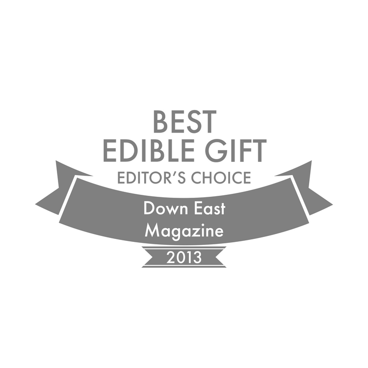 Emblem for best edible gift, editor's choice by down east magazine, 2013.