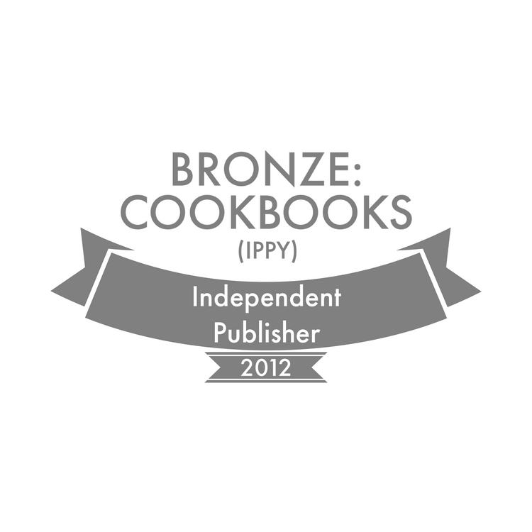 Bronze award seal indicating a 2012 accolade for cookbooks from the independent publisher (ippy).