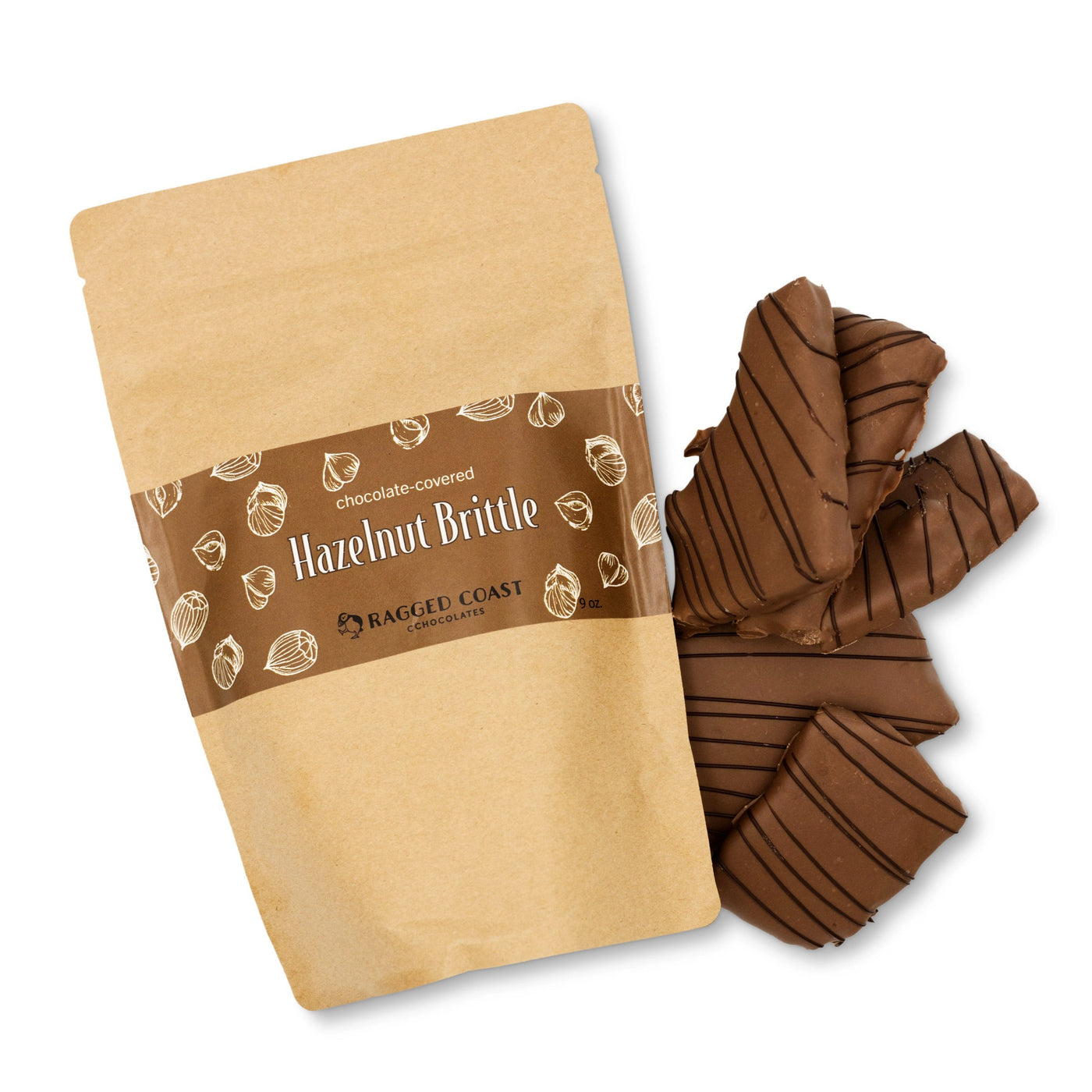 Milk Chocolate-Covered Hazelnut Frangelico Brittle - 9-ounce bag