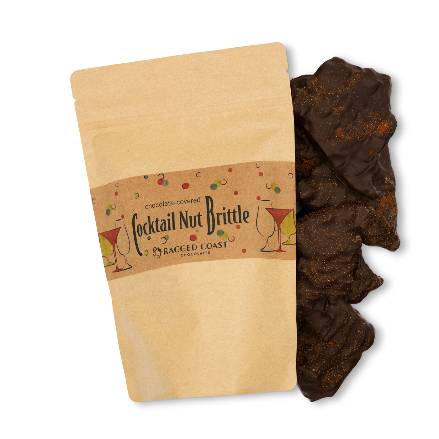 Dark Chocolate-Covered Cocktail Nut Brittle - 9-ounce bag