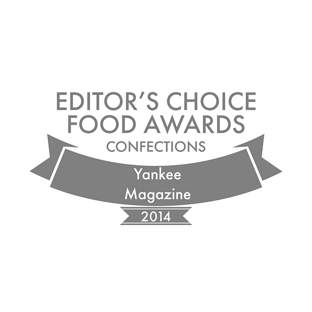 Logo for the editor's choice food awards for confections by yankee magazine, 2014.