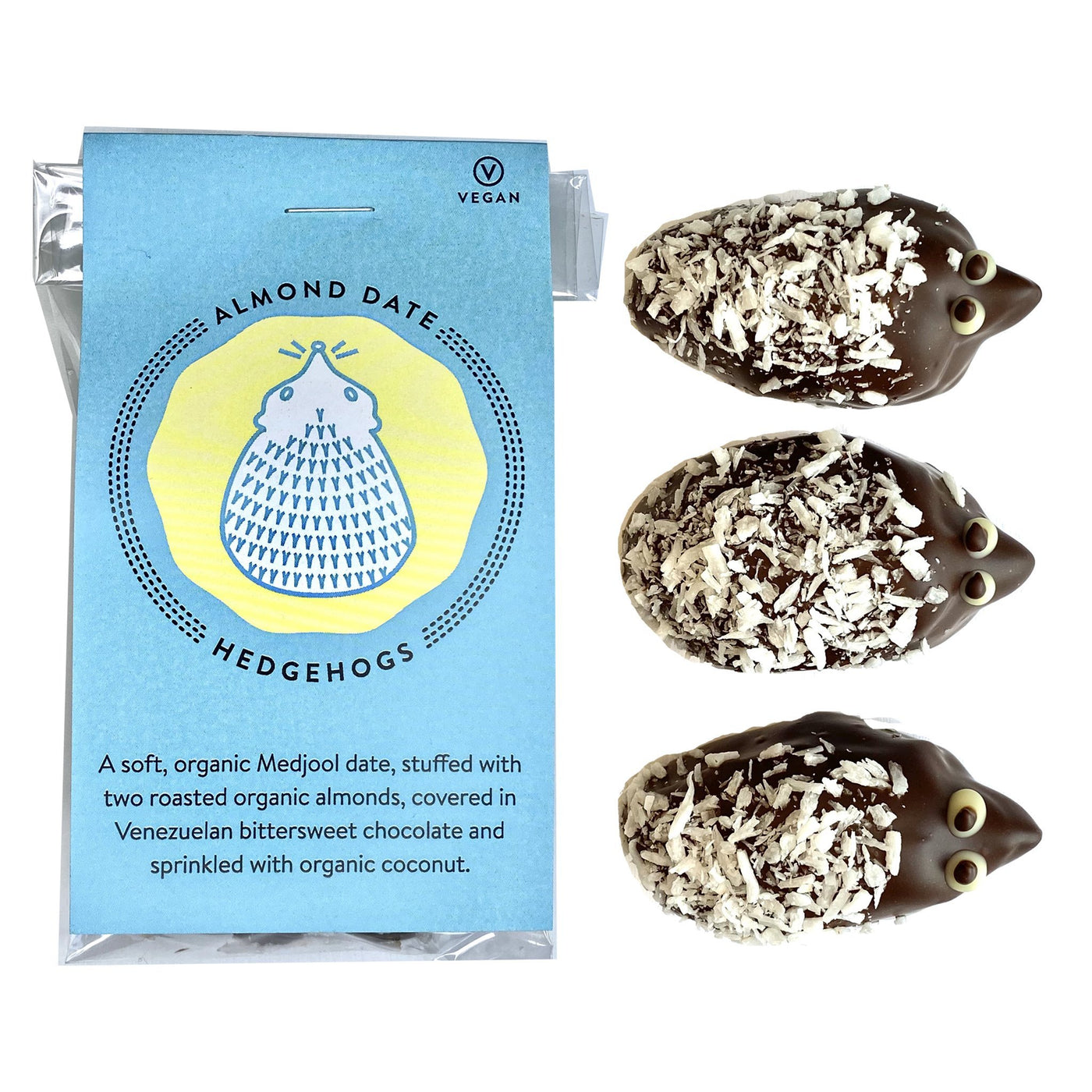 Almond Date Chocolate Hedgehogs-Vegan