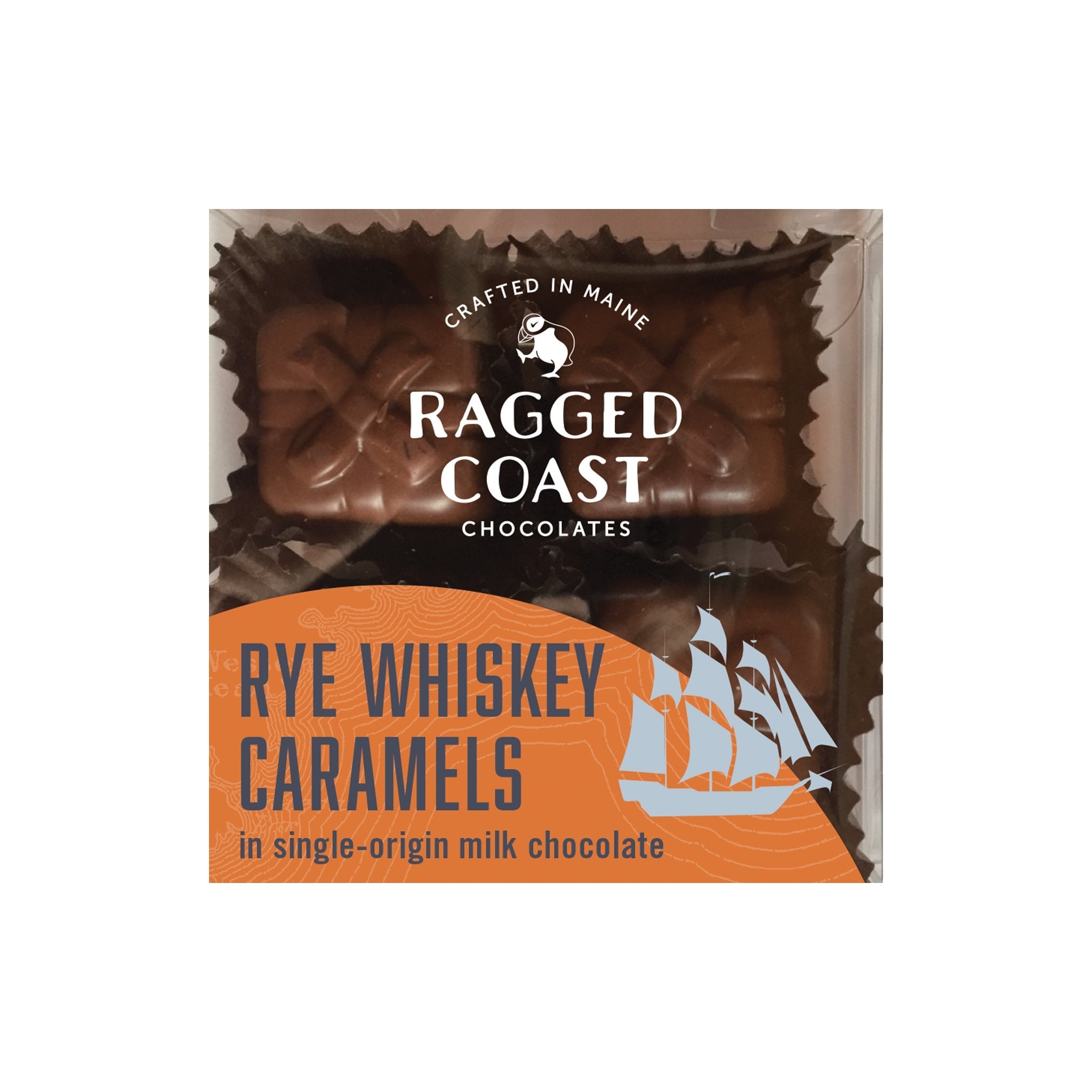 Rye Whiskey Caramels | Milk Chocolate Caramels | – Ragged Coast Chocolates